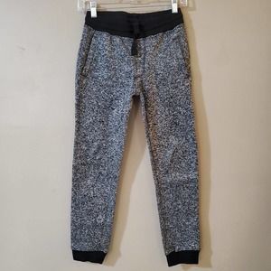 Southpole Boys Knit Joggers Sweatpants Size M 10-12 Black-White Pockets Pull On